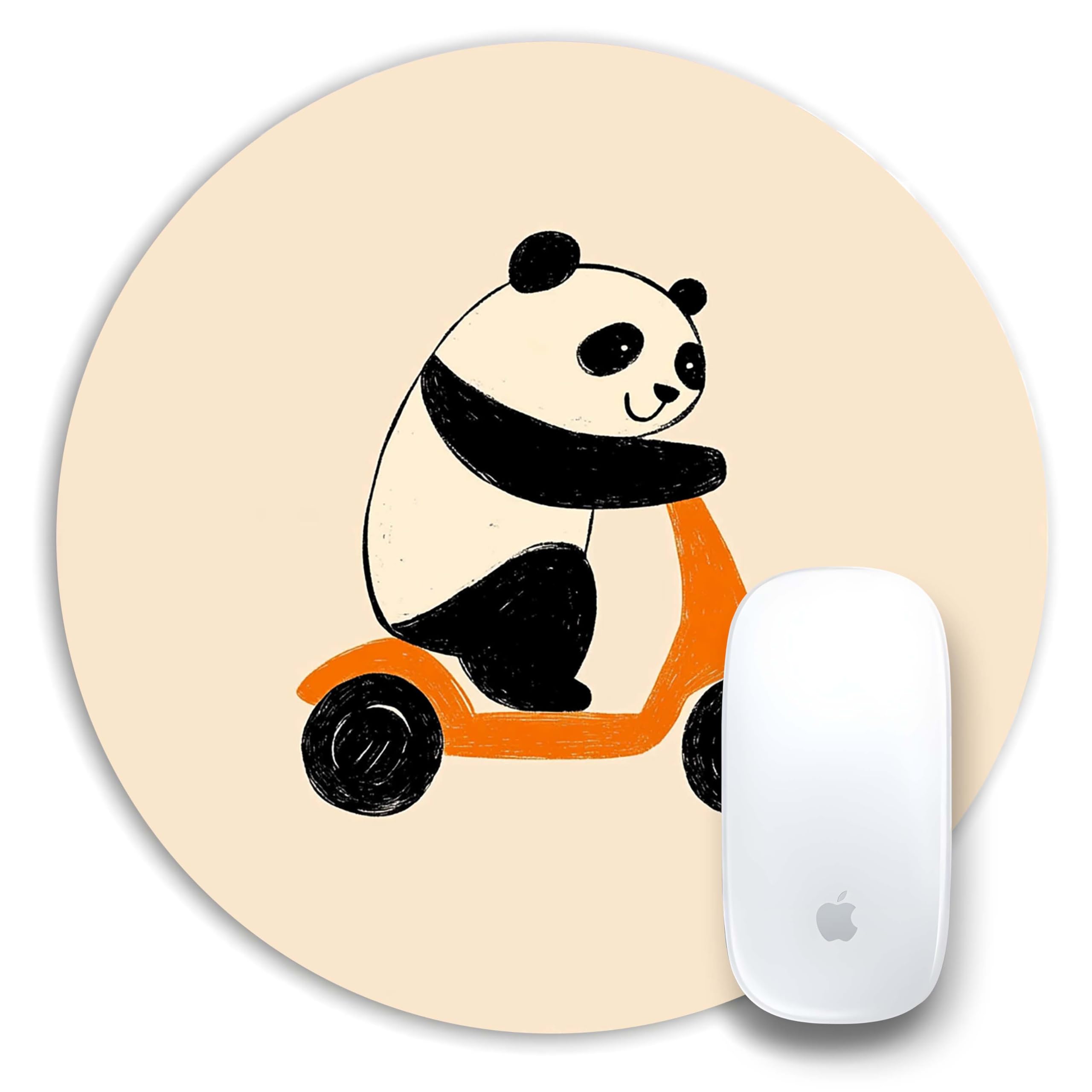 TURTLEWINGS Circular Mousepad with Panda Art Design | Round Mouse Pad 240mm x 240mm, 3mm Thick | Unstitched Edges, Animal Print for Office, Study, Gaming & Creative Desk Setup-image-48