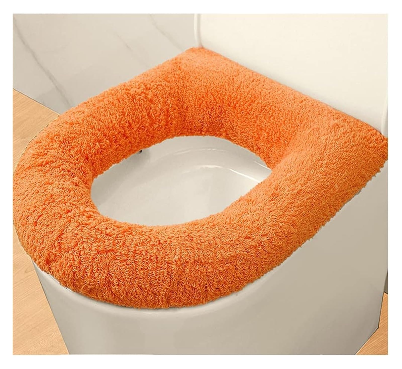Kfgisd Oranje Cushionhousehold Plush Cover Winter Universal Sticker Winter Toilet Warming Pad ，Toilet Seat Covers(Oranje)