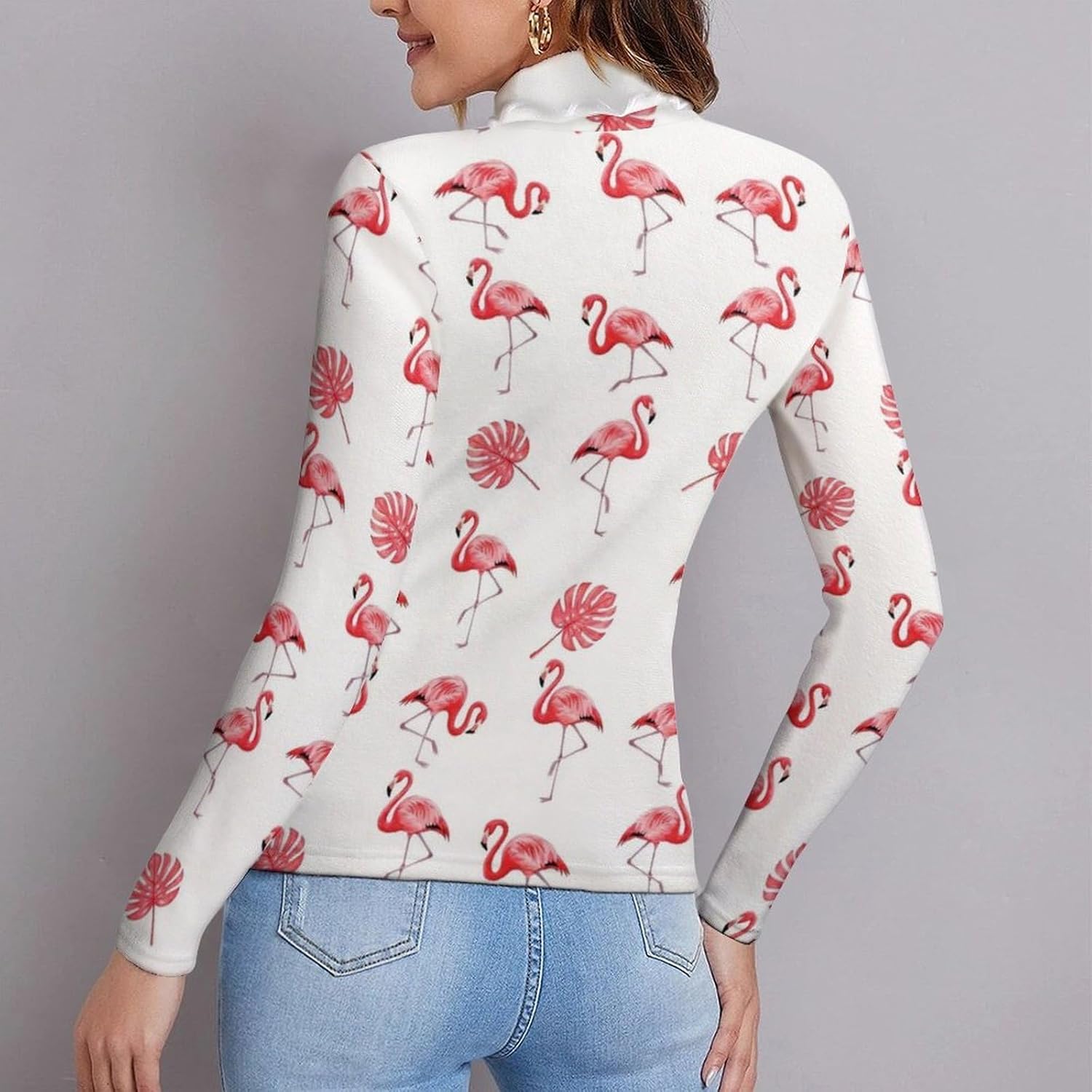 Womens Long Sleeve Sweater Casual Turtleneck Pullover Tops Slim Fitted Underwear Fall Winter Blouse
