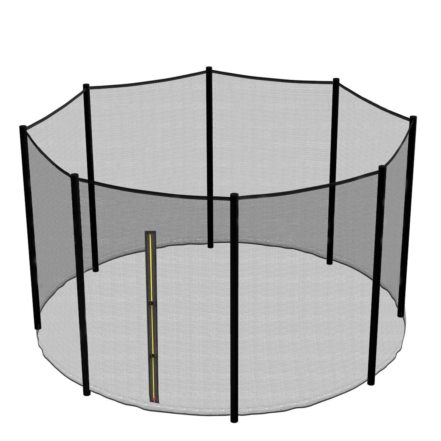 Blümme 14ft Black Trampoline Replacement Safety Net for 8 Poles, Net Only
