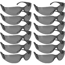 SAFE HANDLER Full Color Safety Glasses | One Size, Adult, Youth, Full Color Polycarbonate Lens and Temple, Black, 24 Pairs