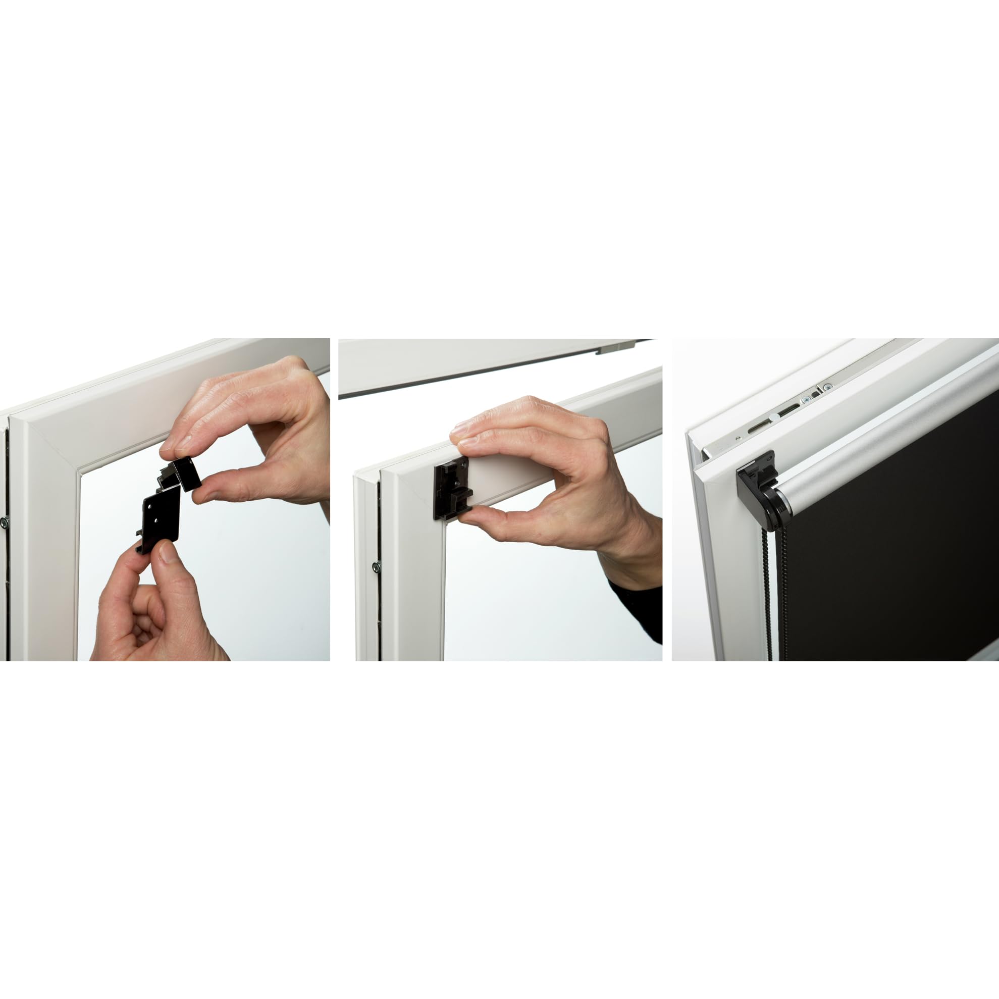 GARDINIA EASYFIX Rollo mit Thermo-Rückseite zum Klemmen oder Kleben, Verdunklungsrollo ohne Bohren, Hitzeschutz, Energiesparend, Schwarz, 100 x 150 cm (BxH)