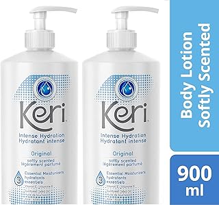 Keri Lotion Original Intense Hydration Softly Scented, 900 mL, 2 Piece
