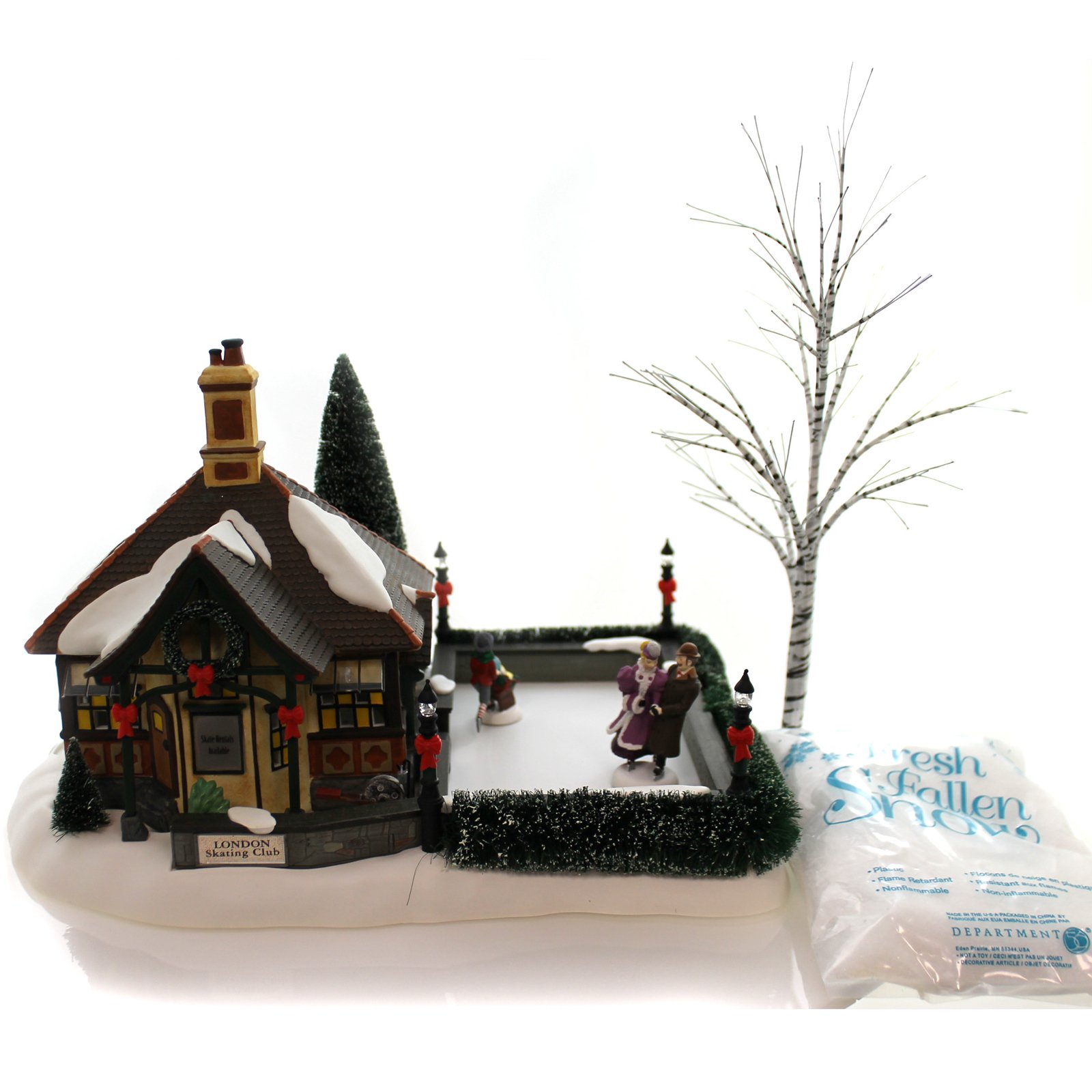 Department 56 House London Skating Club Porcelain Dickens Village