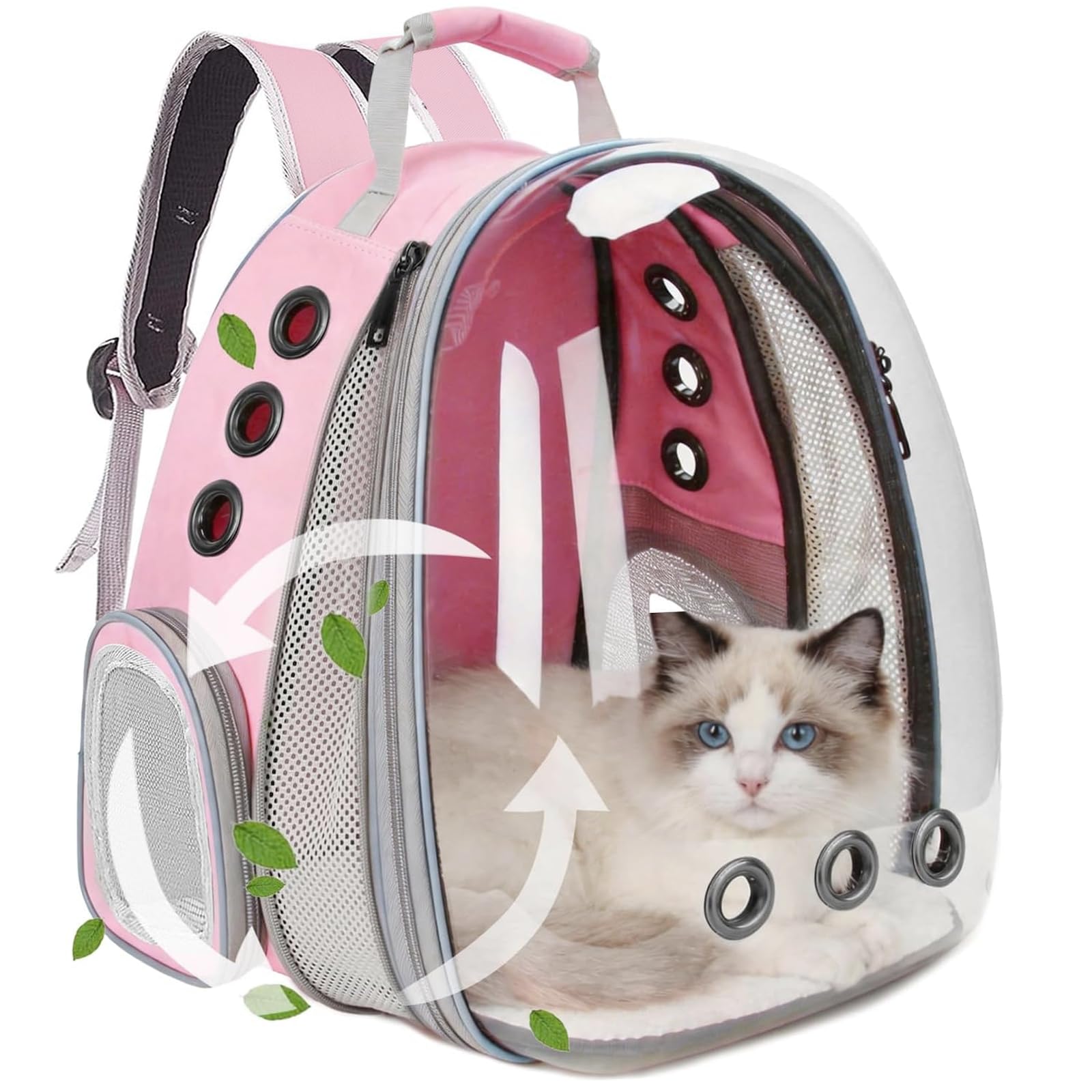 BEIKOTT Expandable Pet Backpack 14"×15"×16.5" Cats Dogs Carrier Bag — image 1