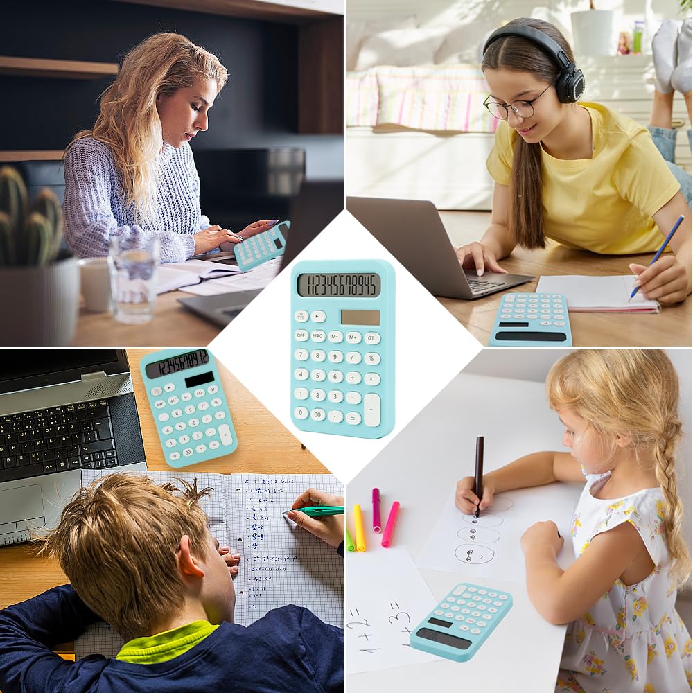 Calculadora pequeña básica, calculadora de escritorio, calculadora para escuela, calculadora de 4 funciones para estudiantes, niños, calculadora de bolsillo, suministros escolares geniales,