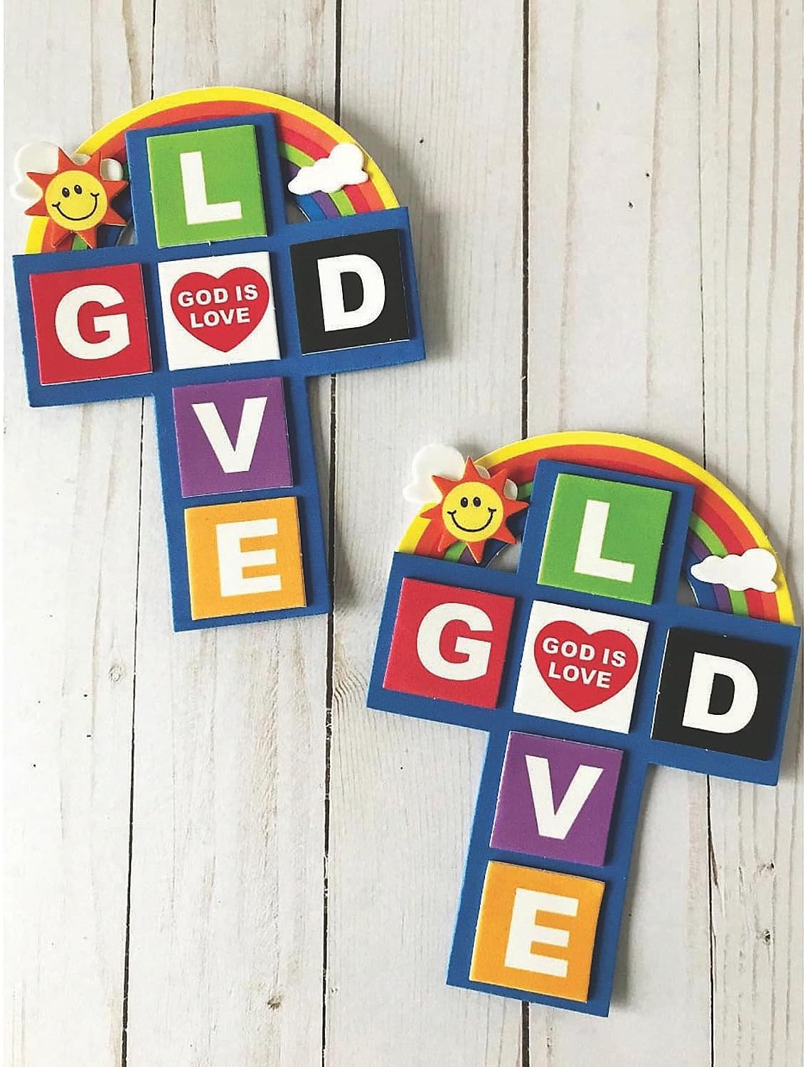 Fun Express God is Love Cross Magnet Craft Kit - Crafts for Kids and Fun Home Activities - VBS 2026 Vacation Bible School Supplies/Decor
