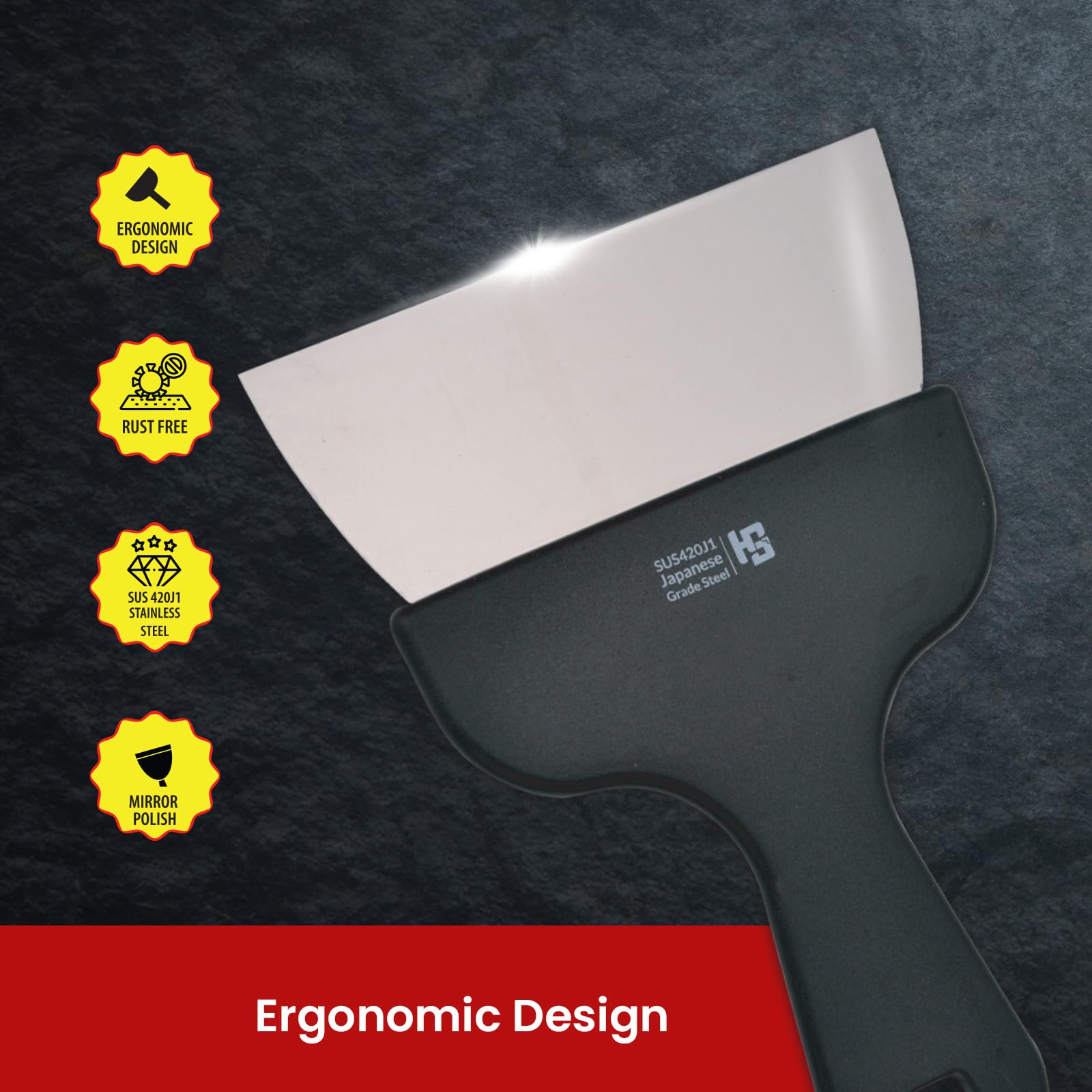 Professional Chocolate Scraper - Stainless Steel -3 Professional Chocolate Scraper - Stainless Steel -3