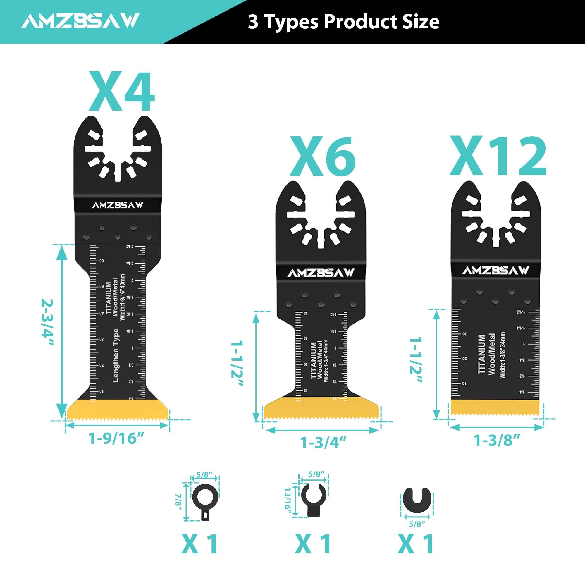 22 cuchillas oscilantes de titanio multiherramienta de corte de metal, hojas de sierra universales para clavos de metal, material duro y plástico de madera, kits de cuchillas multiherramienta para