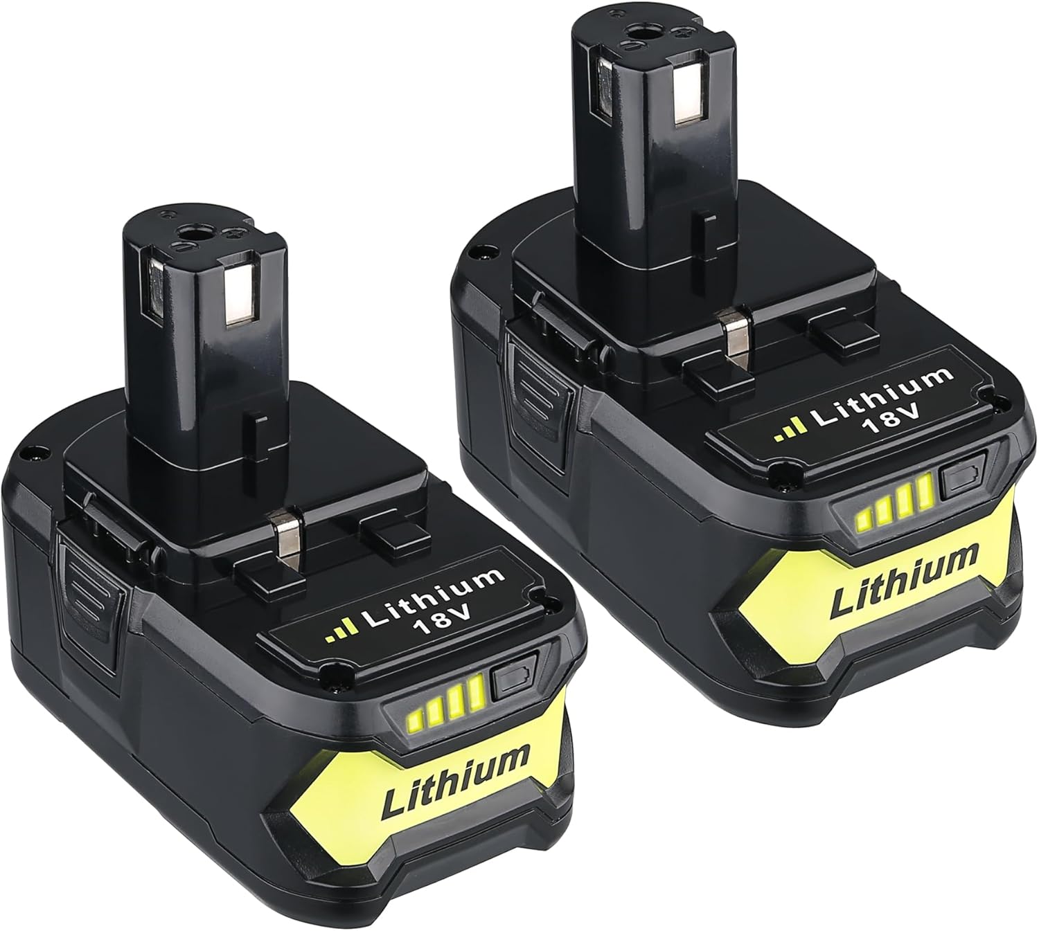 VANTTECH Upgraded 7.0Ah 2-Pack 18V Lithium Battery Replacement for Ryobi 18V Battery P102 P107 P105 P108 P191 P190 P193 BPL1815 PBP002 PBP005 PBP004 PBP007 (Green)