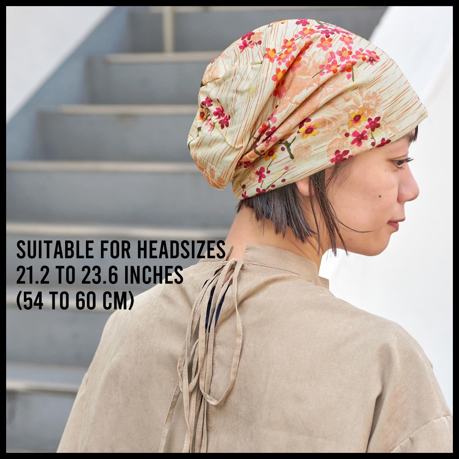 Mens Slouchy Organic Cotton Beanie - Baggy Oversized Womens Chemo Cap Hat