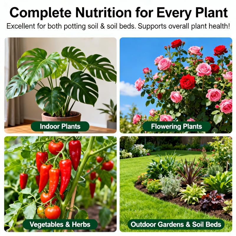 Image of GAU'SROT Cow Dung Manure Fertilizers Powder 1kg | Organic Fertilizer Compost for Indoor Outdoor Plants | Soil Conditioner for Home Gardening Plant Growth Water Retention Garden Use