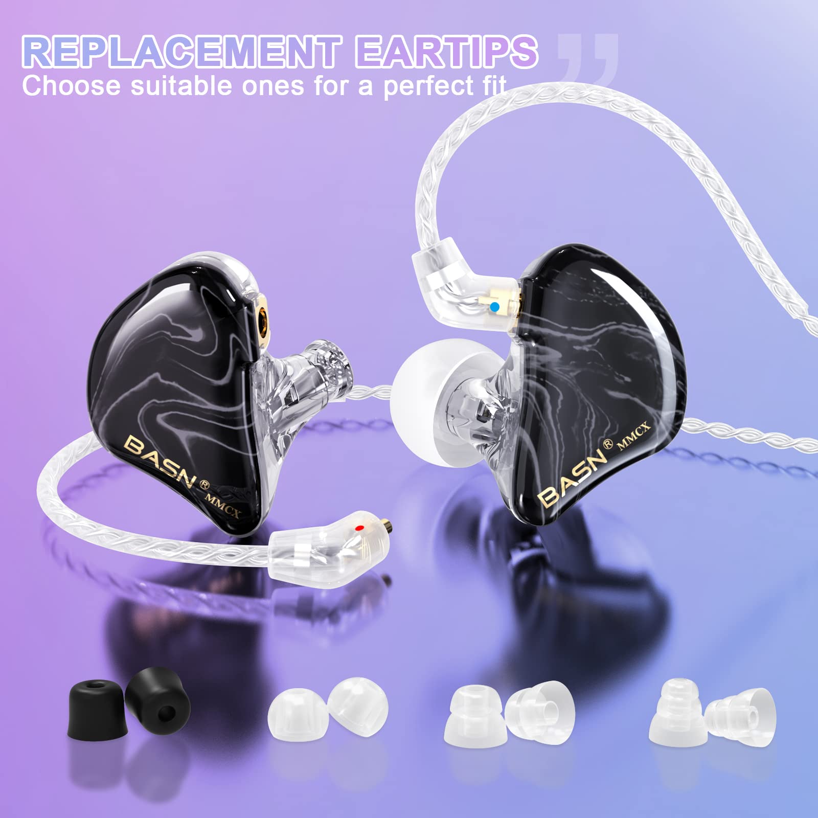 BASN Triple Driver Noise Isolating Earphones for Musicians - Dettaglio
