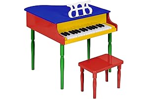 Best Choice Products 30-Key Classic Wooden Mini Grand Piano for Kids