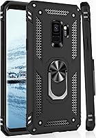Vista 6 de IKAZZ Funda protectora para Galaxy S9, grado militar, a prueba de golpes, resistente, para pasar la prueba de caída de 16 pies con soporte