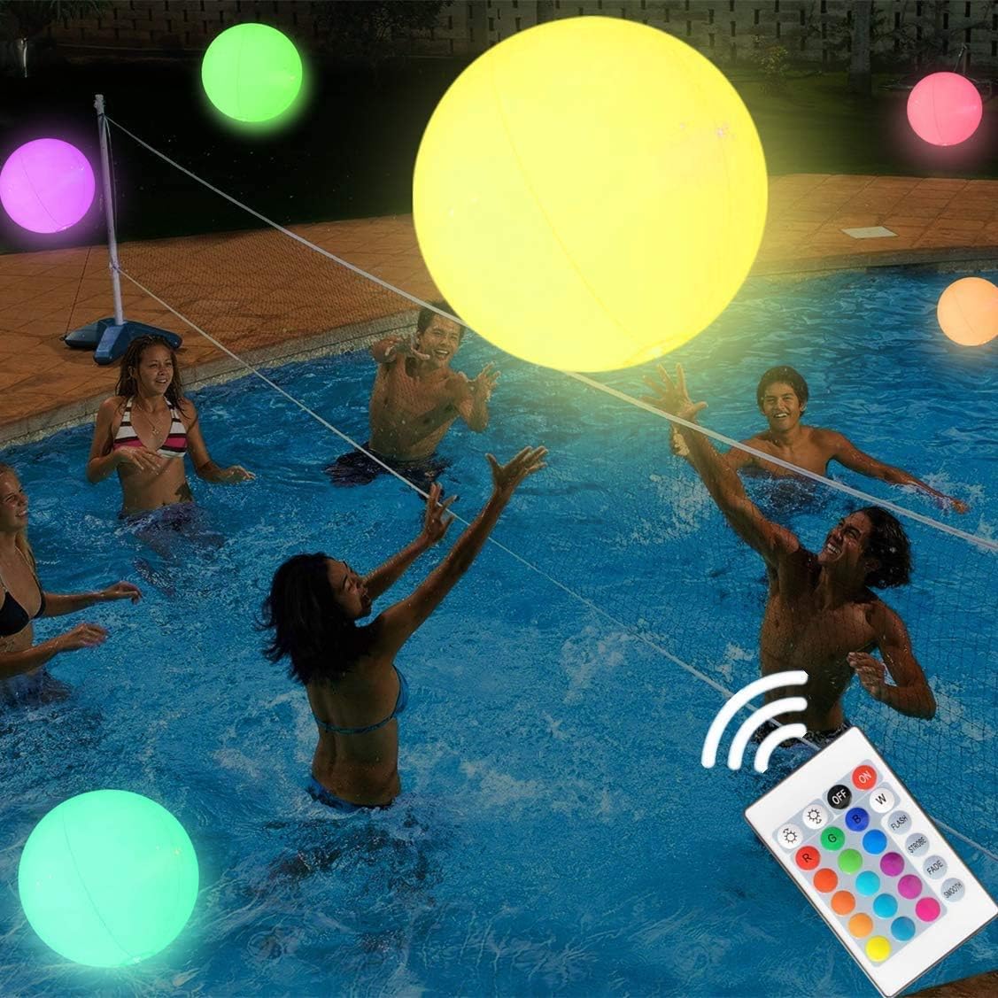 Inflatable LED Light Ball with Remote (16 Colors)