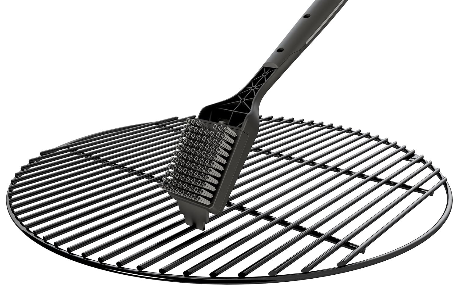 Brosse Nettoyage Barbecue Long Manche Poils Nylon - Grattoir Acier Inoxydable