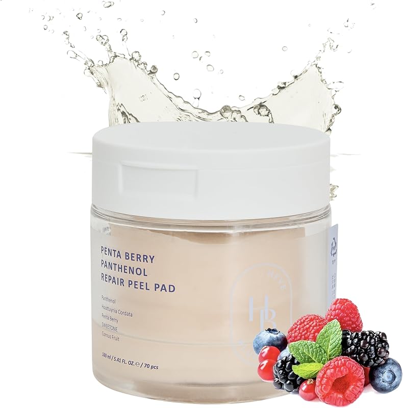 HEVEBLUE Penta Berry Panthenol Repair Peel Pad com 70 discos