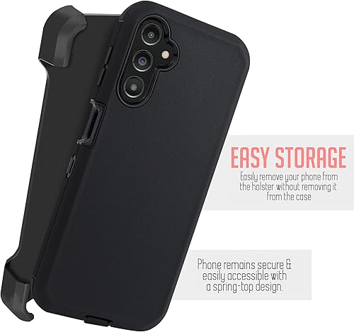 Miniatura 2 de Funda con clip para cinturón para Galaxy A14 5G Drop Full Body Rugged Shock Dust Proof Phone Cover con pantalla incorporada para Samsung A14 5G