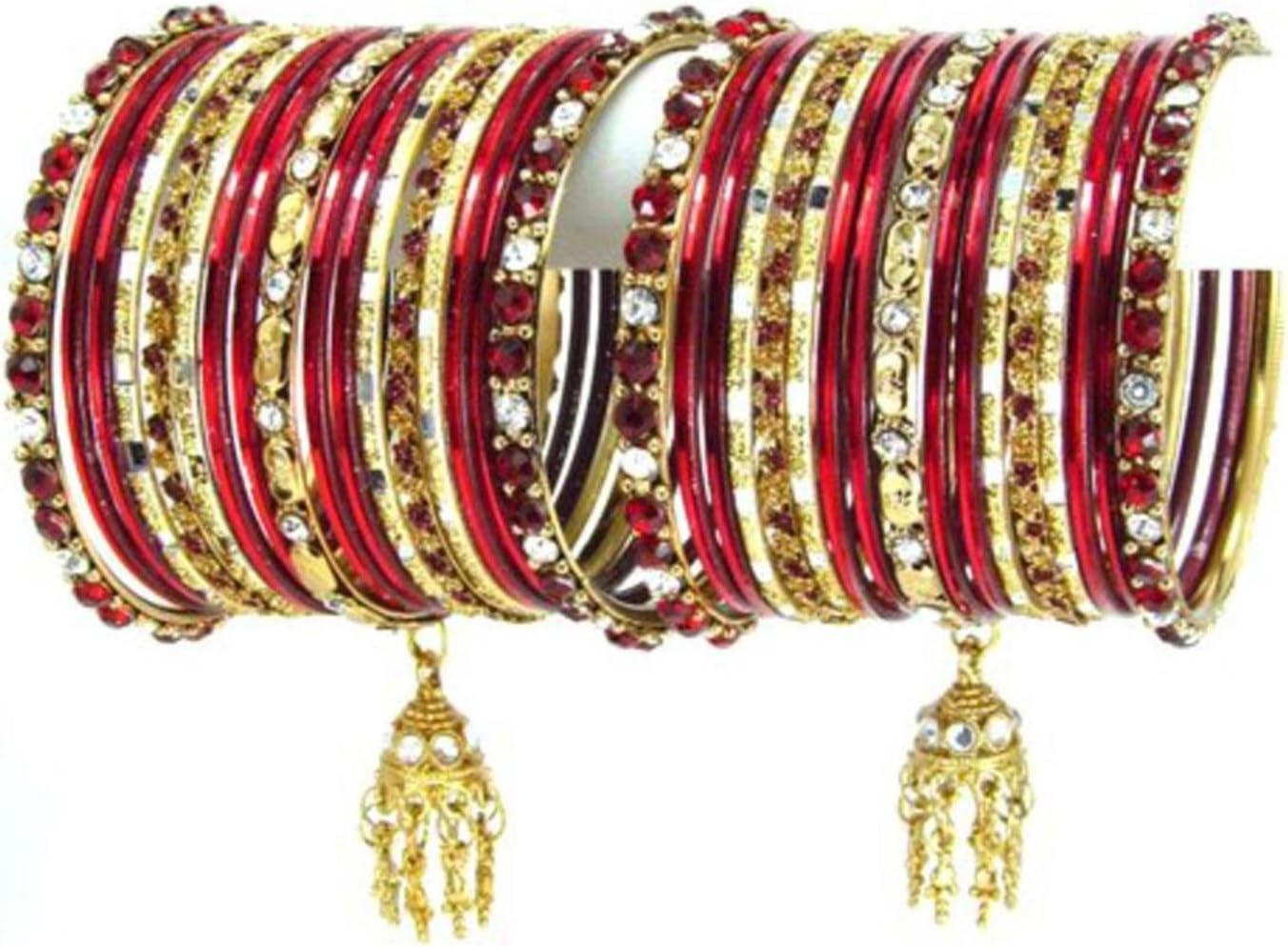 Trendy Fashion Bollywood style Indian Designer Metal Bangle Set For Women / AZBGBZ101