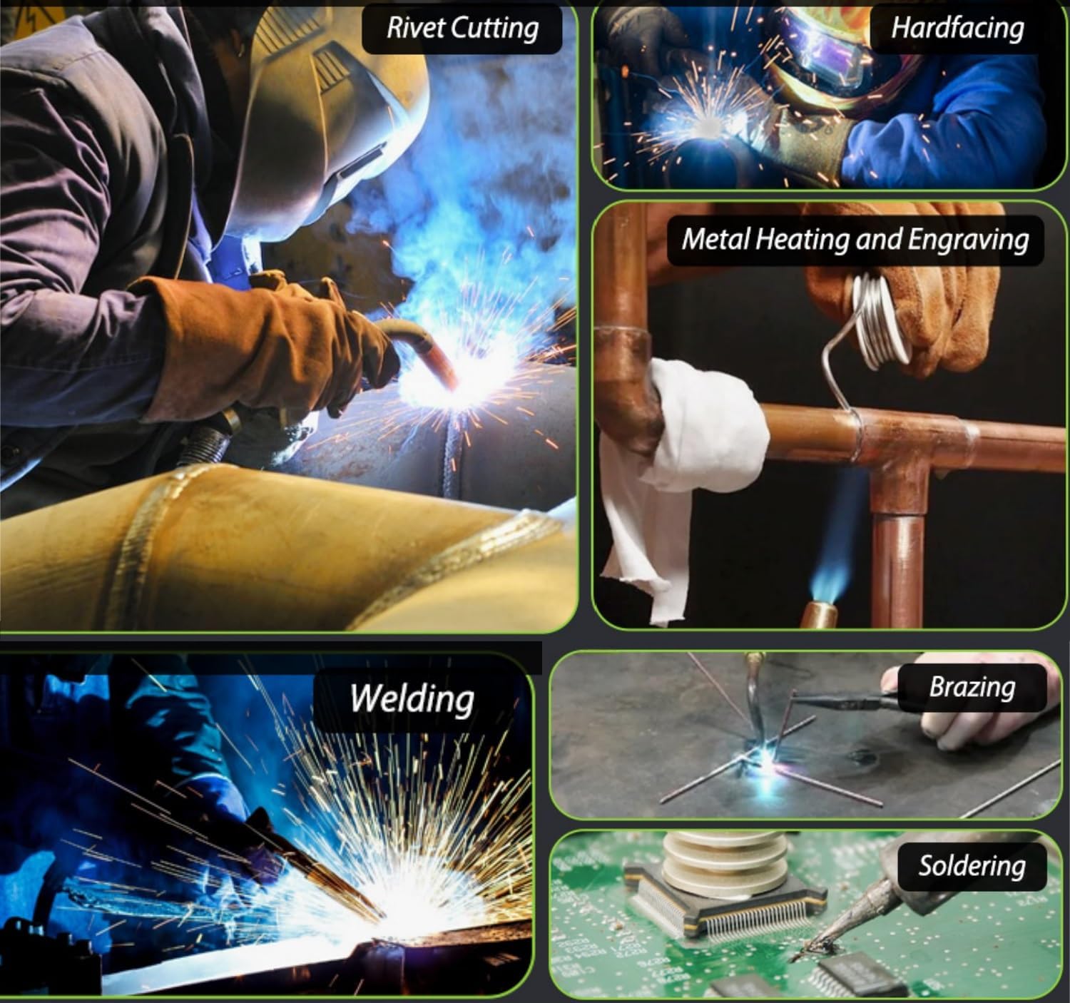 17 Piece Oxygen and Acetylene Gas Cutting Torch, Long Term Use Welding Kit for Hobbyists, Home, DIY Inverter for Home Car Outdoor Camping