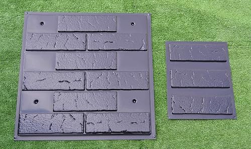 BETONEX Moldes 3D Juego de paneles de pared 2 piezas de piedra de pared yeso hormigón Decoración de pared piedra Vendido set 2 unids 3D04