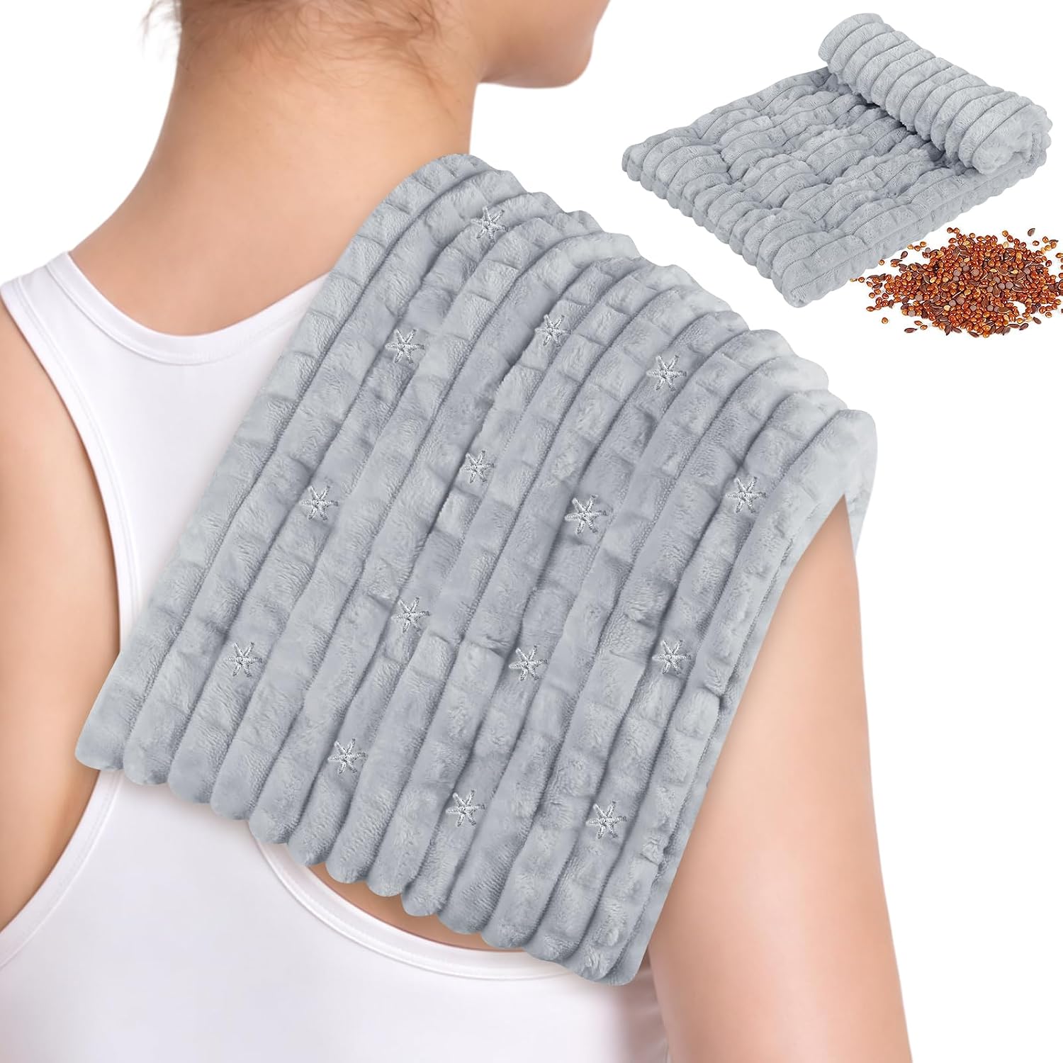 REVIX Microwavable Heating Pad, 8 x 14 Moist Heat Pad, Warm Compress