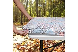 Tablecloth for Folding Table - 4ft Fitted Rectangular Table Cloth