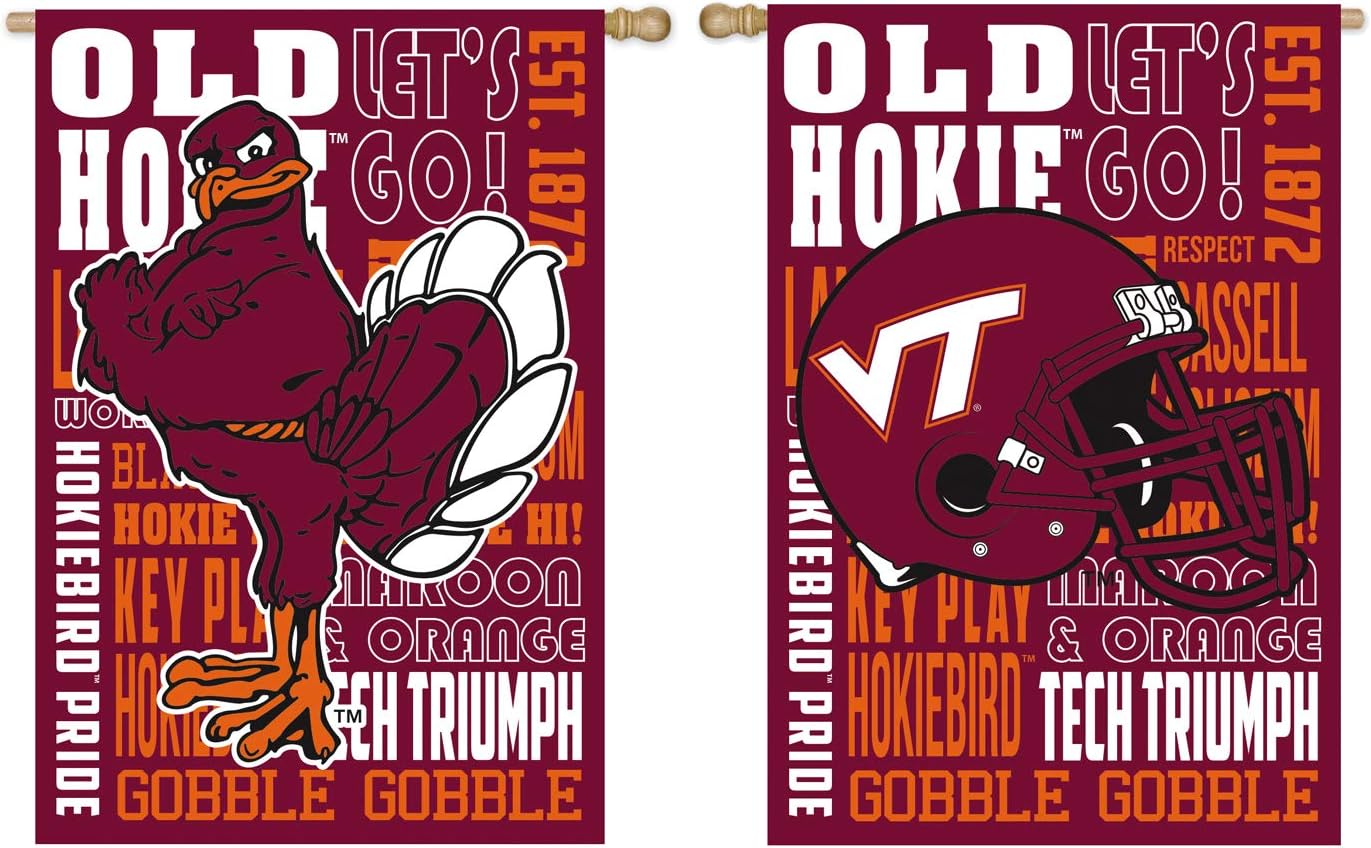 Team Sports America Virginia Tech Fan Rules House Flag - 28 x 44 Inches