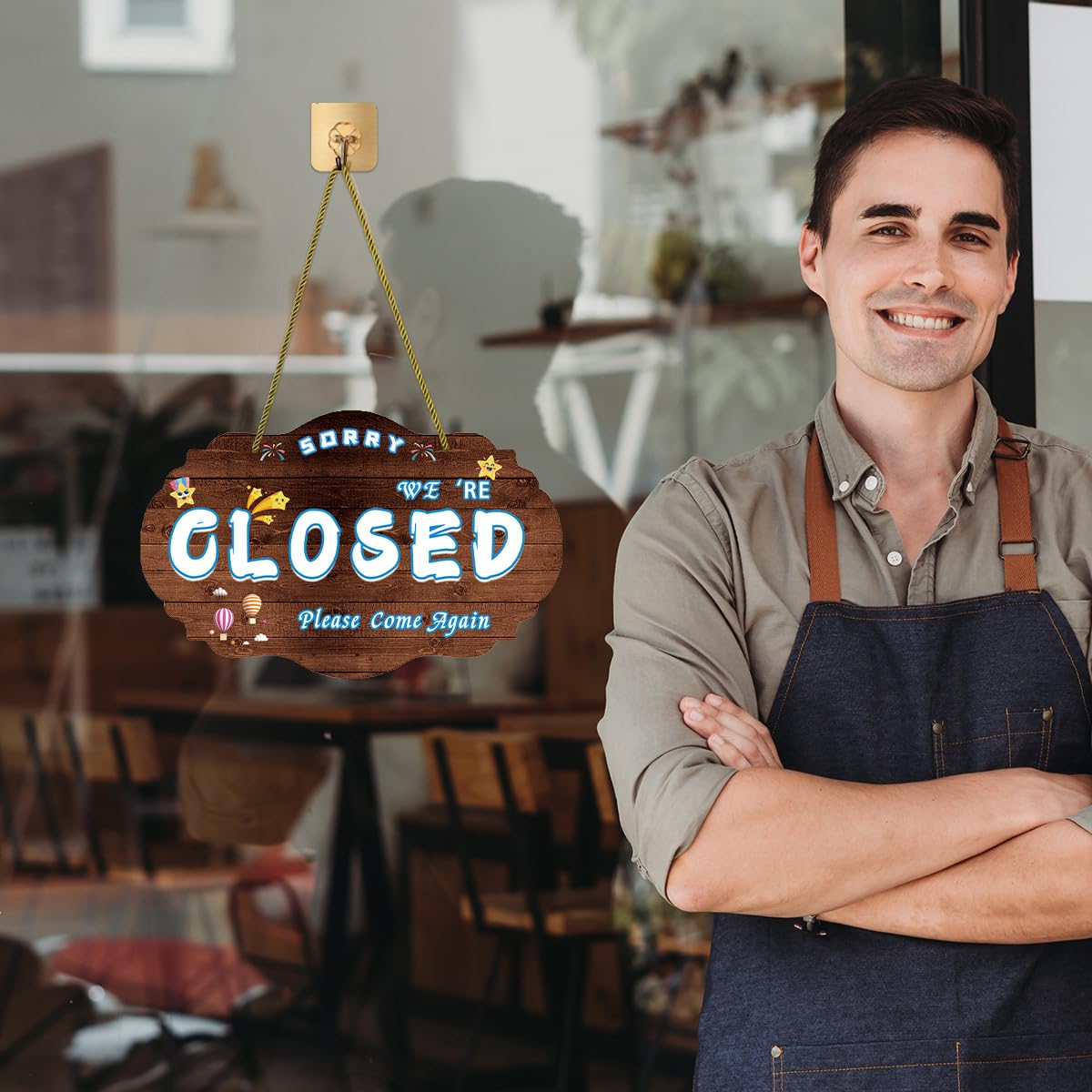 Bacheca e cartelli per messaggi (marrone, S-aperto-chiuso)