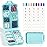 14 GRIDS Travel Pill Organizer Box with Labels - Travel Medicine Case Kit - Pocket Daily Pharmacy Container - Travel Medication Holder Dispenser for Fish Oil Vitamin Supplement Storage - Sky Blue