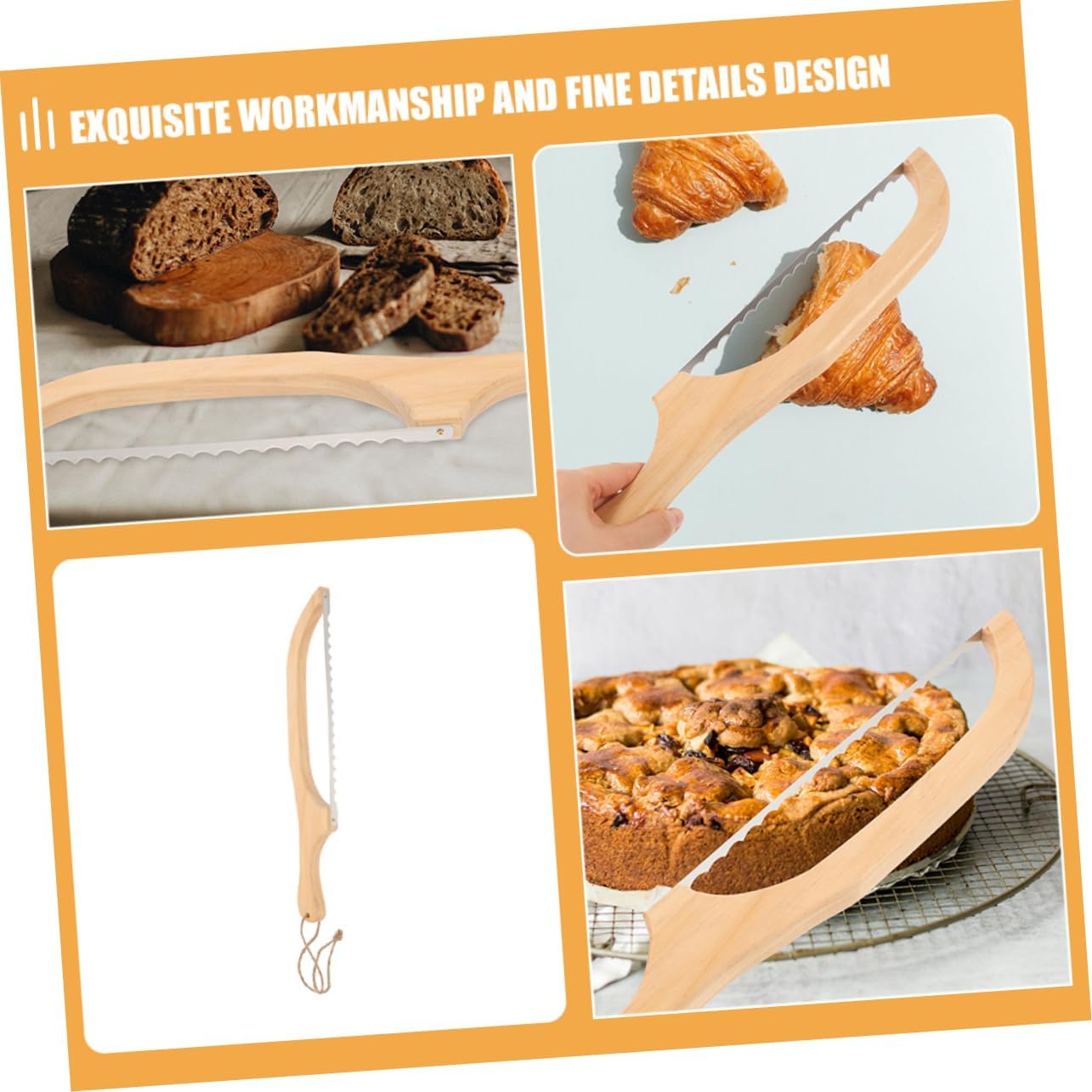 2pcs Stainless Steel Bread Slice Cutter, Comfortable to Hold Kitchen Tool