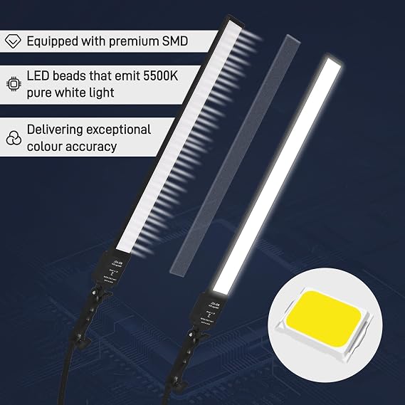 Photography Studio LED Lighting Kit with Adjustable Stand & Soft Tube, Ideal for Studio, Beauty & Tattoo Applications