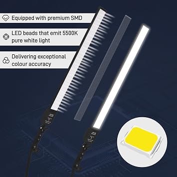Photography Studio LED Lighting Kit with Adjustable Stand & Soft Tube, Ideal for Studio, Beauty & Tattoo Applications