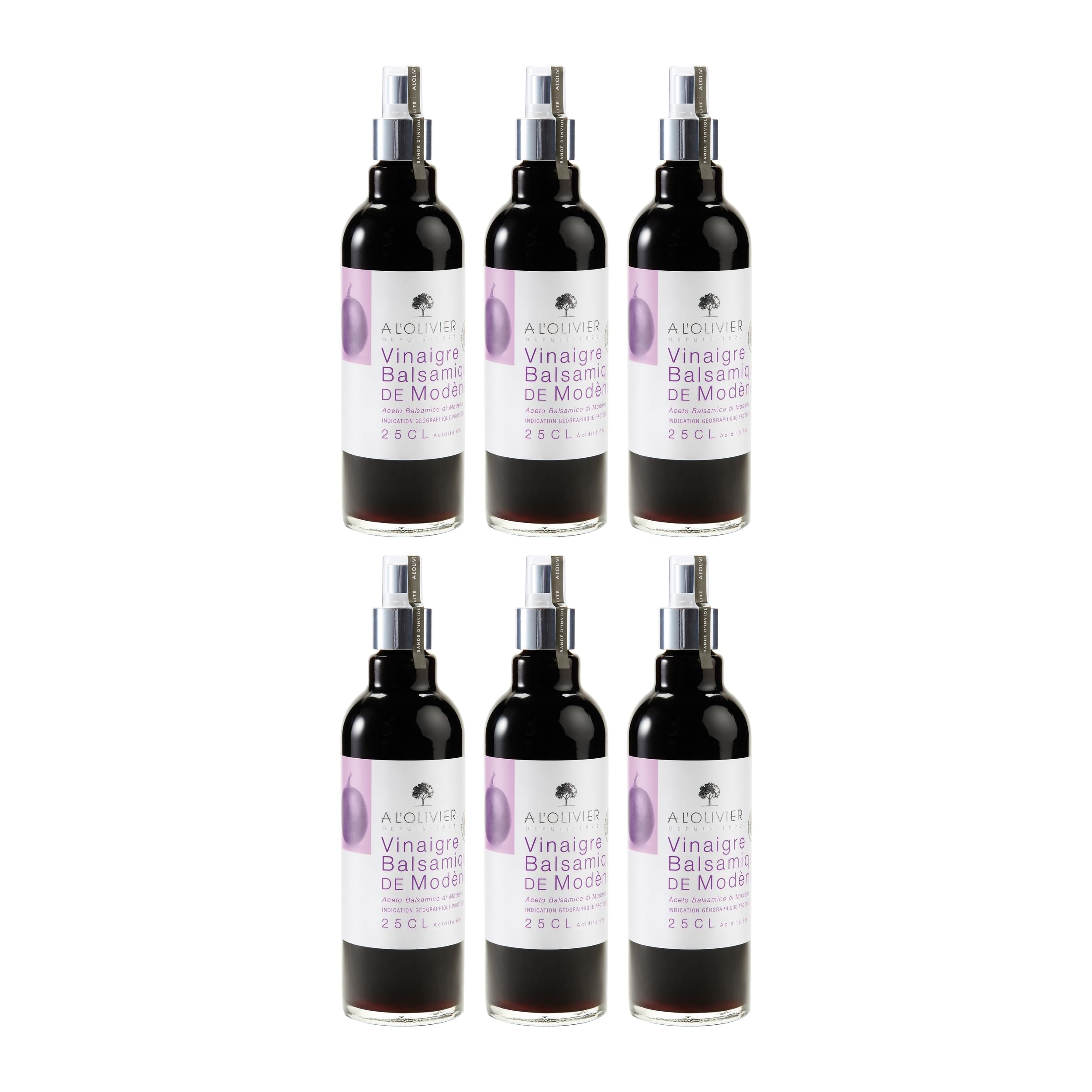 À l'Olivier Spray Balsamico Essig aus Modena Frankreich inkl. FeinWert E-Book (6 x 0.25 l)