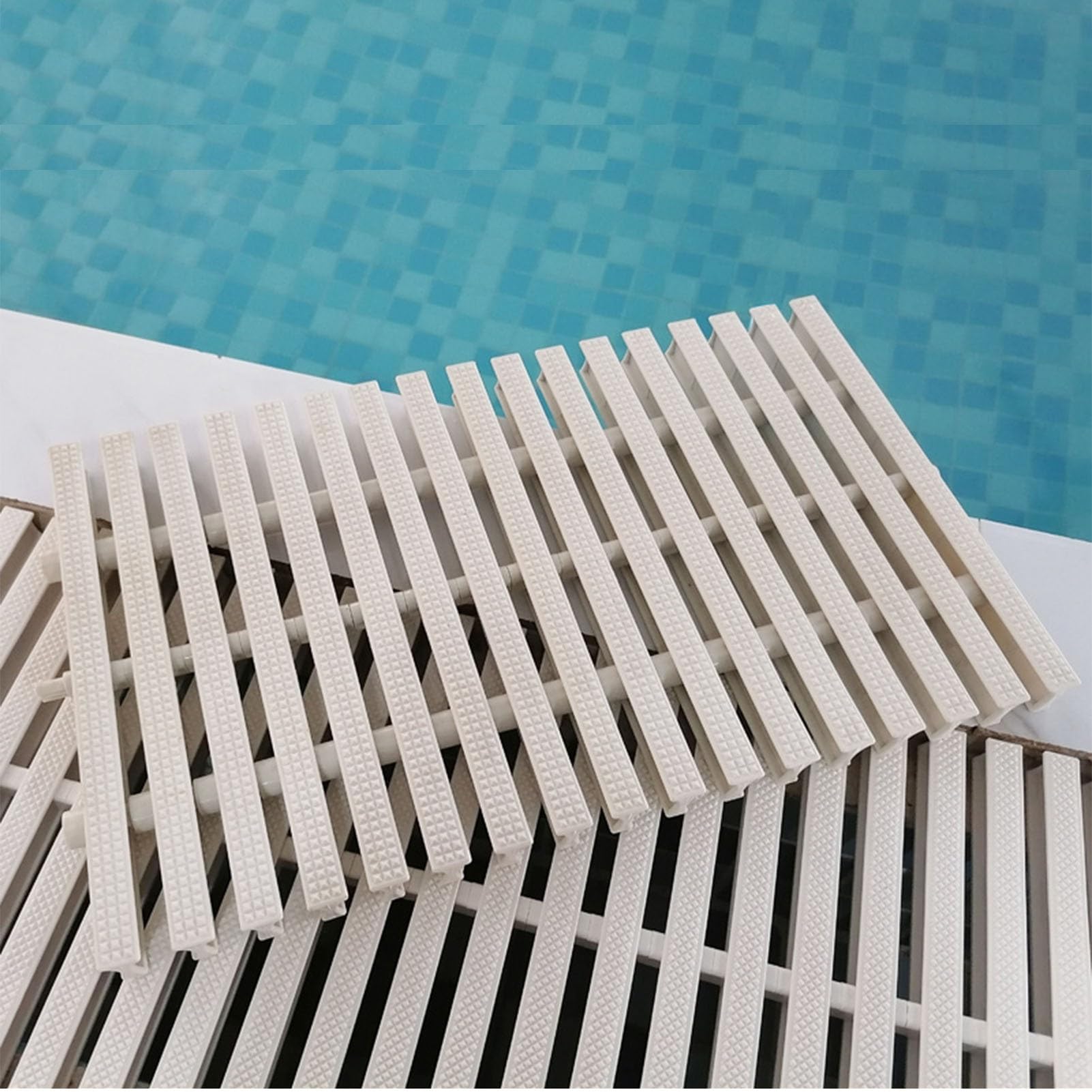WQPMNYG Flexible Drainage Grate Cover for Pool Overflow & Balcony - Splicable Design for Efficient Water Management and Versatile Drainage Solutions