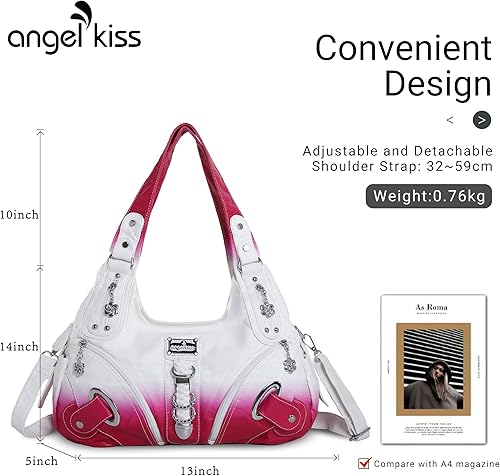 Miniatura 2 de Angelkiss Hobo Carteras y bolsos para mujeres Bolso de mano para mujeres Carteras grandes Bolsos de hombro diarios Purses, handbags, Handbag, Women