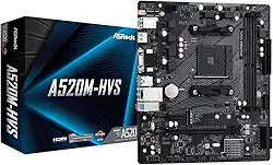 Placa Mãe AsRock A520M-HVS (AM4/DDR4/HDMI/VGA/M.2/USB3.2)