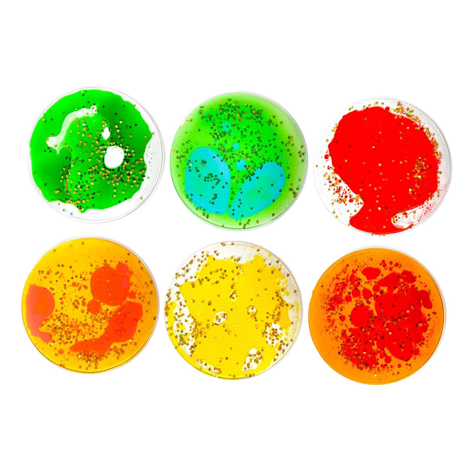 6 Pezzi Giocattolo Sensoriale in Gel Morbido Liquido, Giocattolo di Movimento Liquido, Regalo Giocattolo, Giocattolo Sensoriale per Bambini, Cerchio