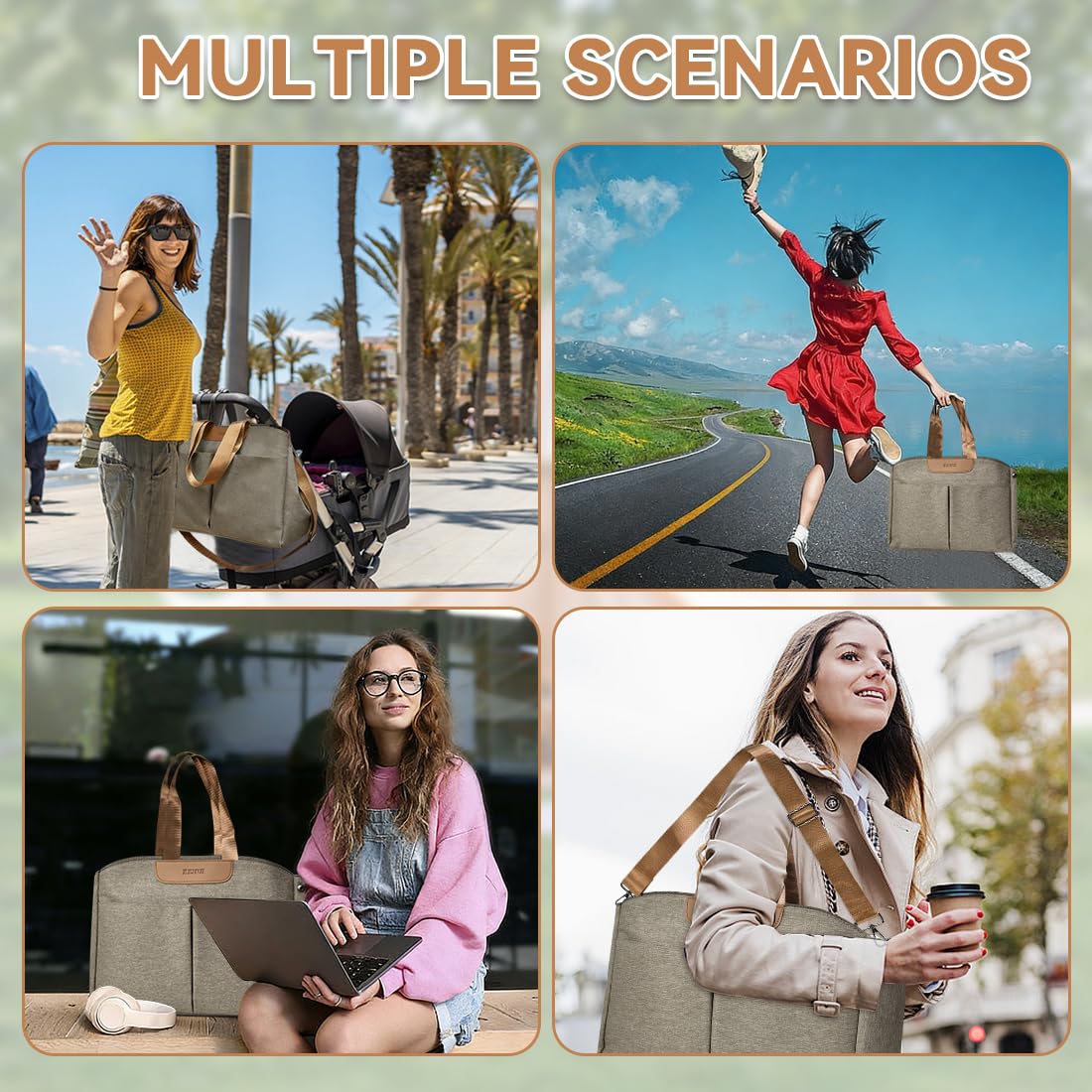 HEKOBAG Changing Bags,Multifunction Nappy Changing Bags with Portable Travel Bag, Changings Mat - Image 2