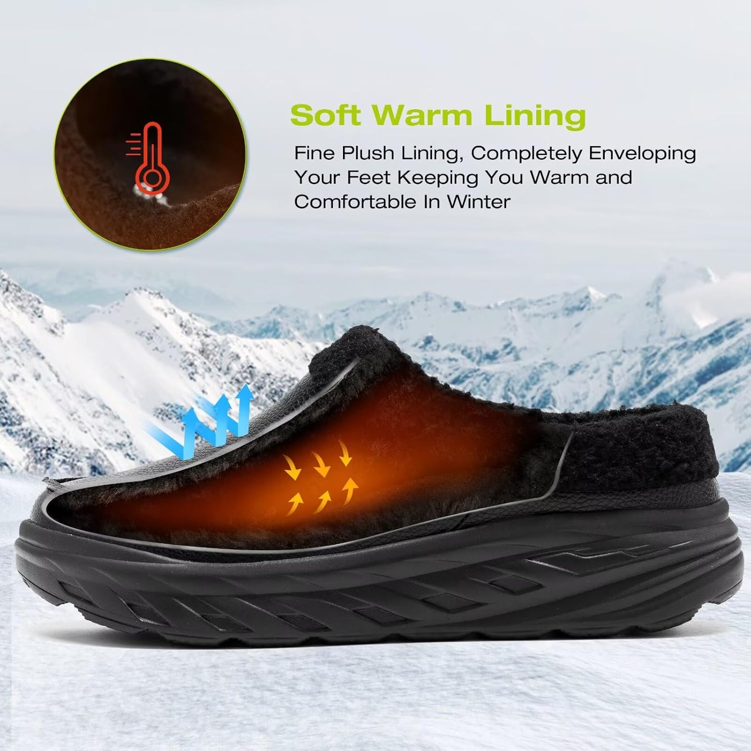 OrthoComfoot Men's Orthopedic Wide Winter Slippers for Diabetic: Comfortable Arch Support Leather Dress Shoes for Plantar Fasciitis, Casual Warm Orthotic Walking Shoes for Foot and Heel Pain - Image 6