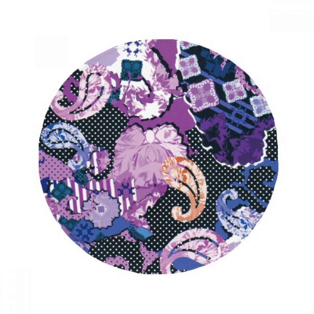 Tapis de sol pourpre 50cm rond motif feuille idée cadeau maison