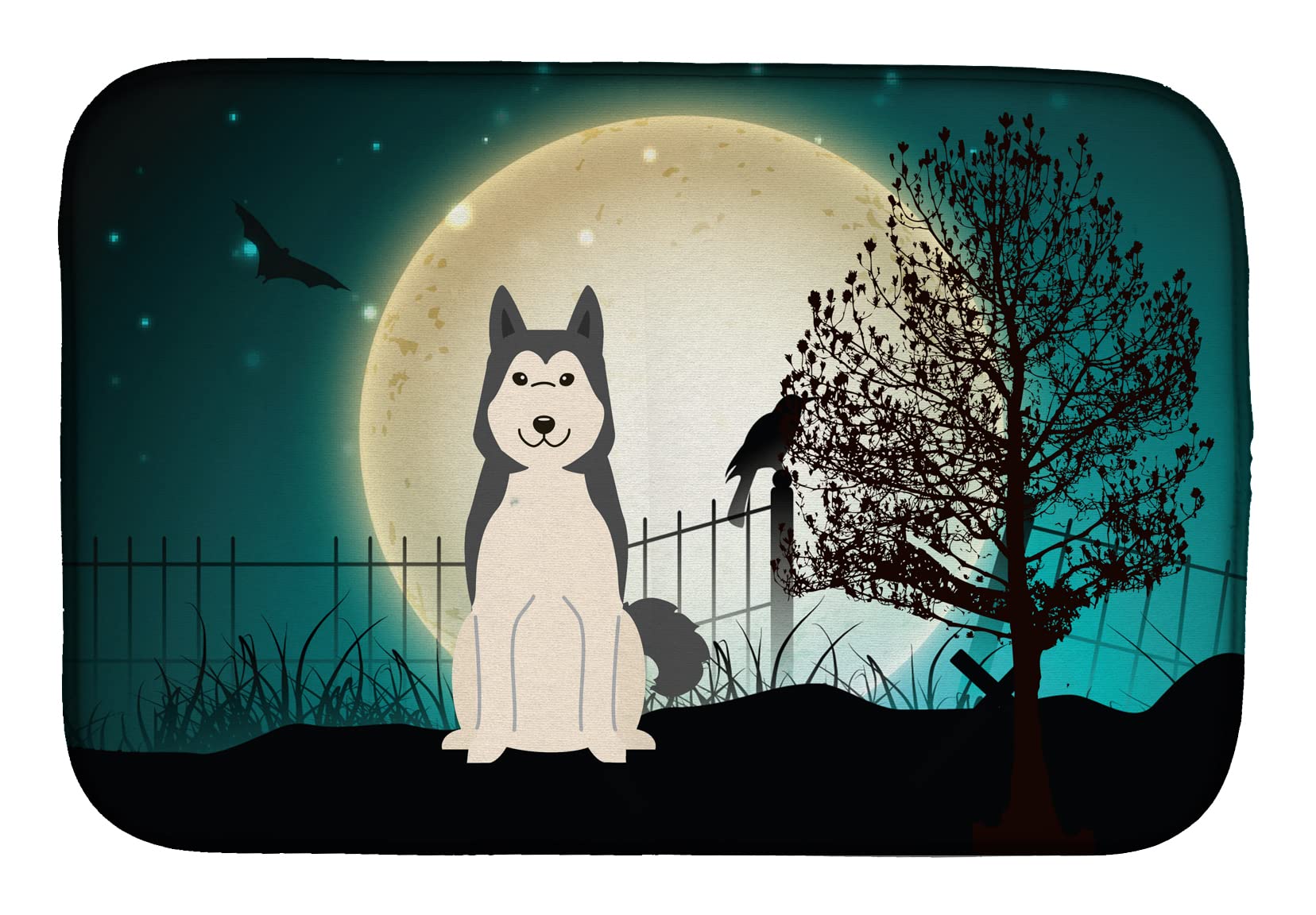 Tapis de séchage vaisselle absorbant Halloween microfibre épais 14x21
