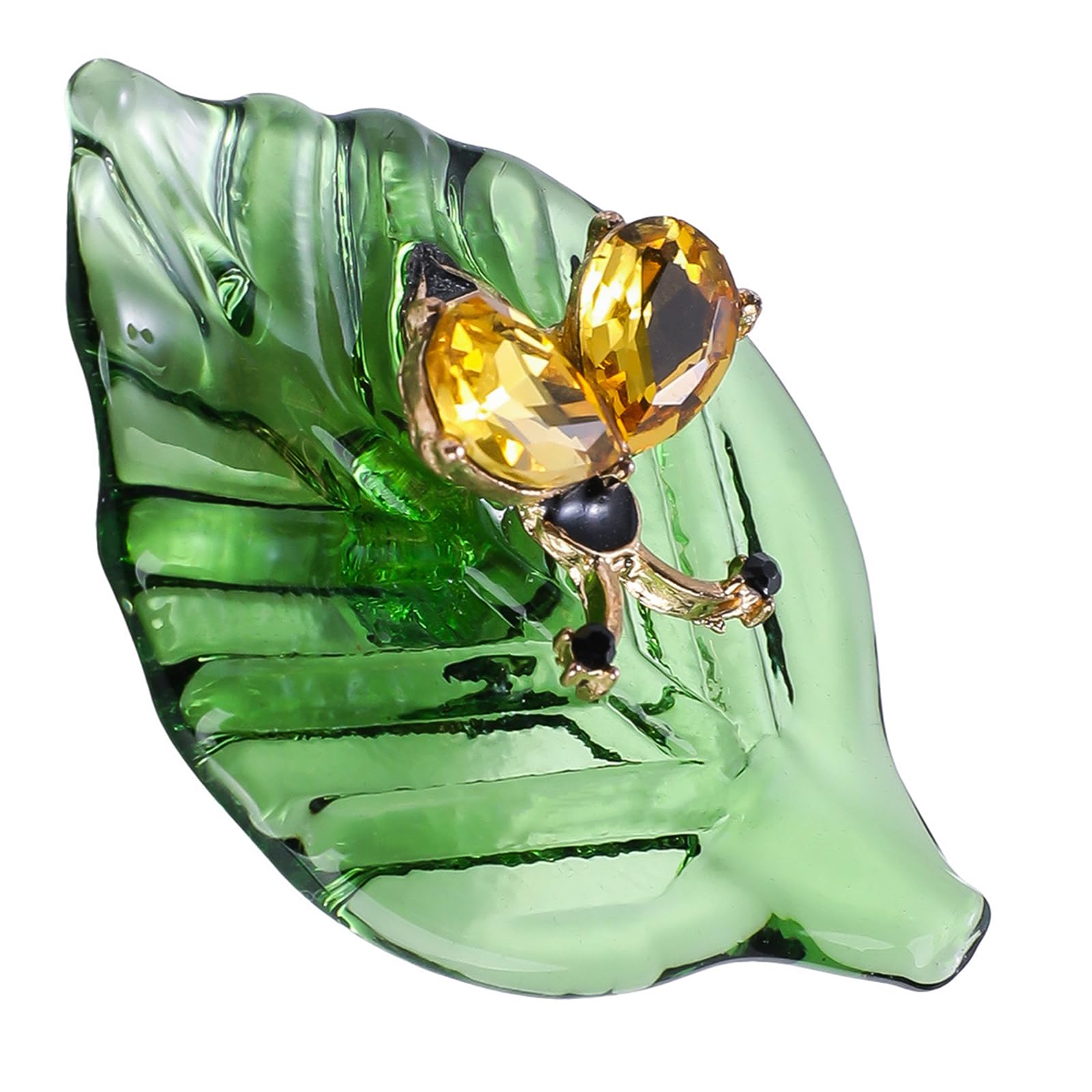 Qcbuegof Insectile Statue Glass Ladybirds Figurines Art Glass Animal Miniature Figurines for Collectibles, Home Decoration, Collectible Art