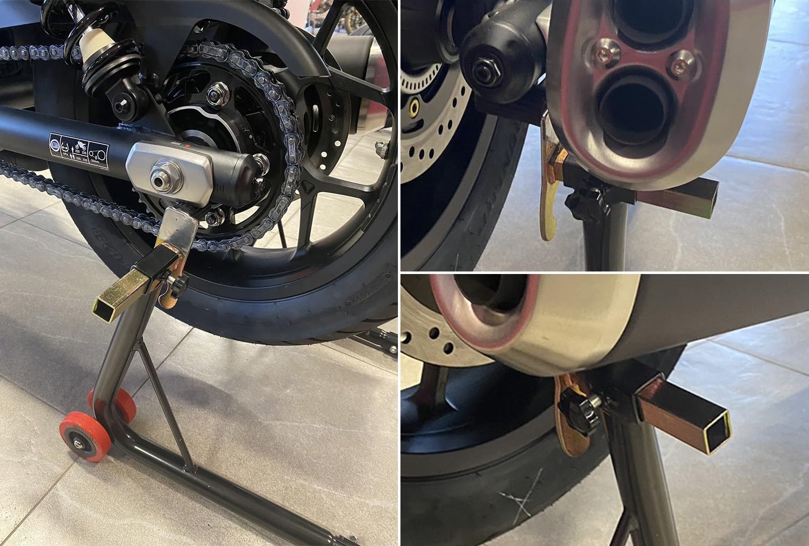 SEFIS D18 - Cavalletto posteriore per moto, 2 in 1 per Honda CMX 500/1100 Rebel)
