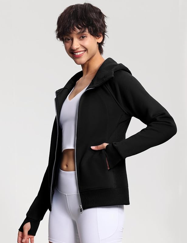 THE GYM PEOPLE Women Full Zip Up Hoodies Fleece Workout Jackets Sweatshirts image 3