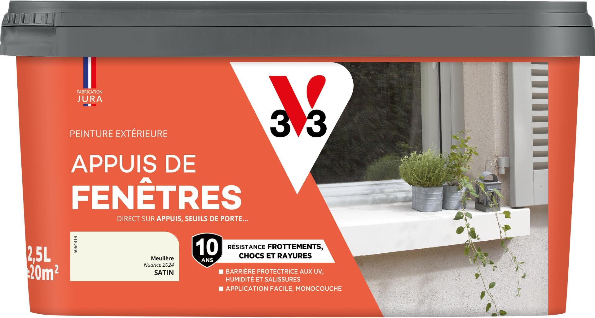 V33 Peinture pour appuis de fenêtres, Meulière 2,​5L