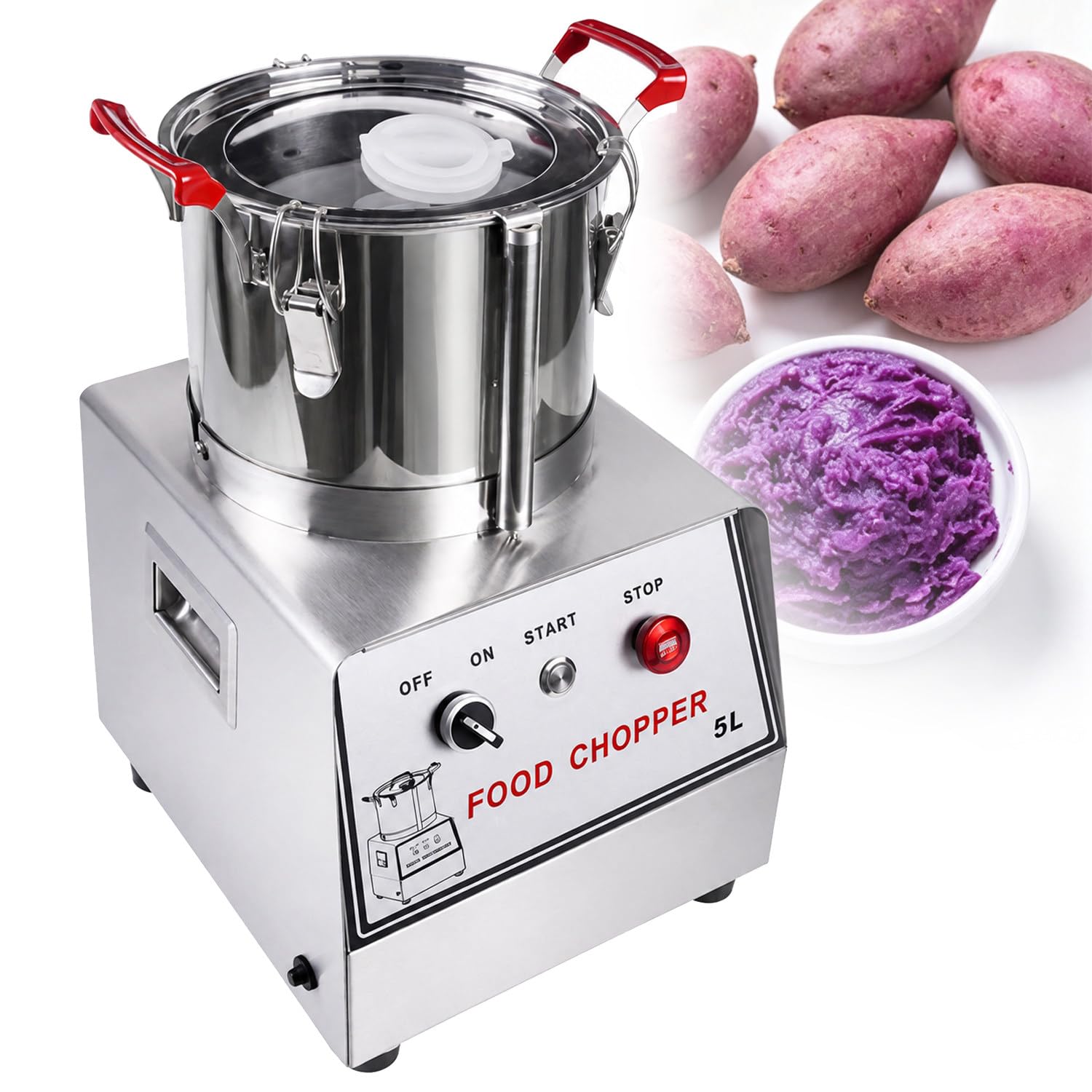 Robot culinaire Professionnel en Acier Inoxydable 7L