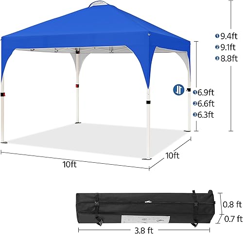 Miniatura 4 de Yaheetech Tienda de campaña desplegable de 10 x 10 pies con ventilación, tienda de campaña fácil de instalar, toldo instantáneo con bolsa con
