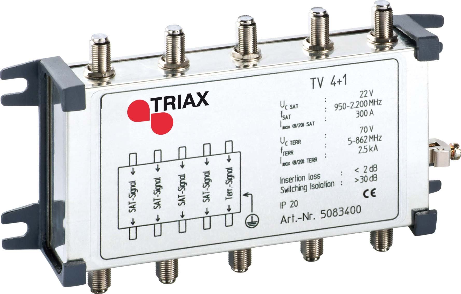 Triax ?berspannungsschutz. TV 4+1 (389056)